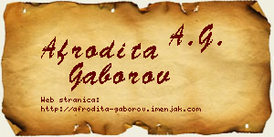 Afrodita Gaborov vizit kartica